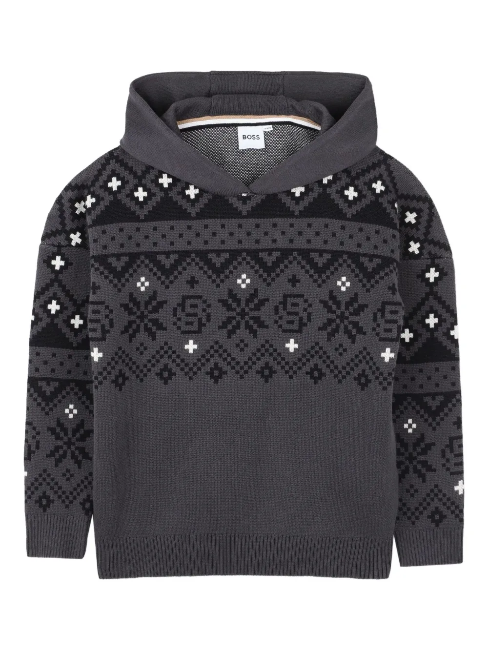 BOSS Kidswear Trui met capuchon Grijs