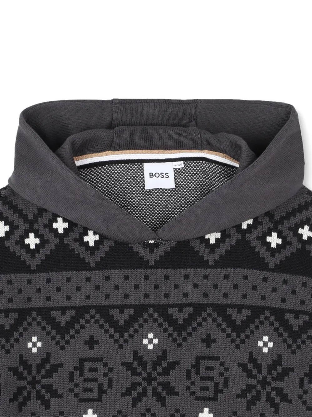 BOSS Kidswear Trui met capuchon Grijs