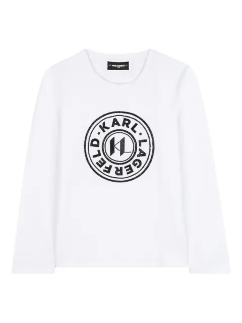 Karl Lagerfeld Kids logo-detail long-sleeve top