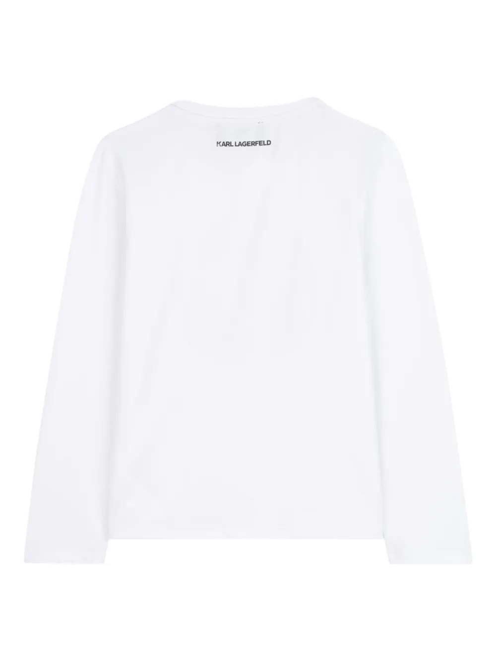 Karl Lagerfeld Kids Top met lange mouwen en logodetail Wit