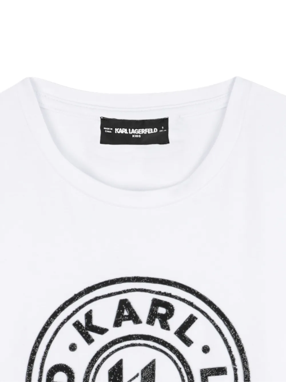 Karl Lagerfeld Kids Top met lange mouwen en logodetail Wit