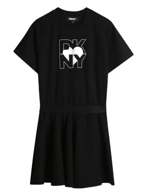 Dkny Kids vestido manga corta con logo estampado