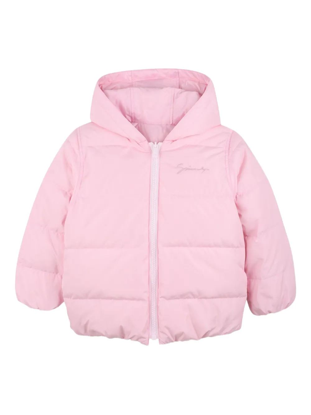 Givenchy Kids Donsjack met geborduurd logo Roze