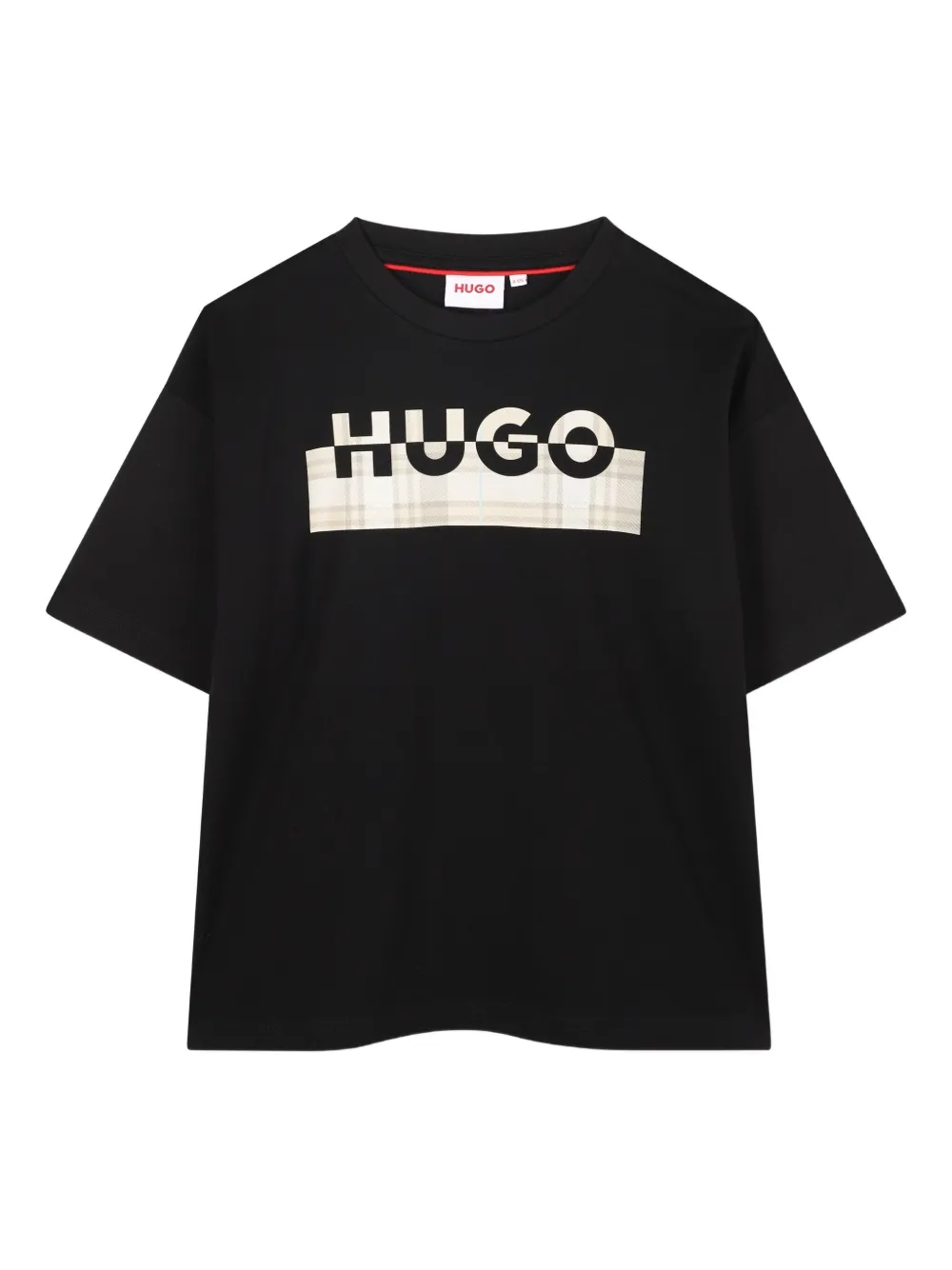HUGO KIDS T-shirt met logoprint Zwart