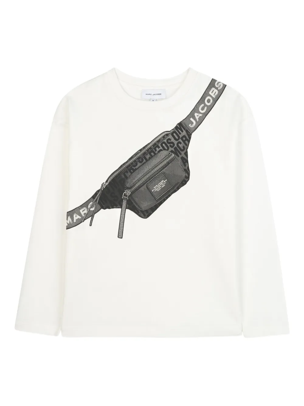 Marc Jacobs Kids トロンプルイユ ロングTシャツ - ホワイト Marc Jacobs Kids トロンプルイユ ロングTシャツ - ホワイト