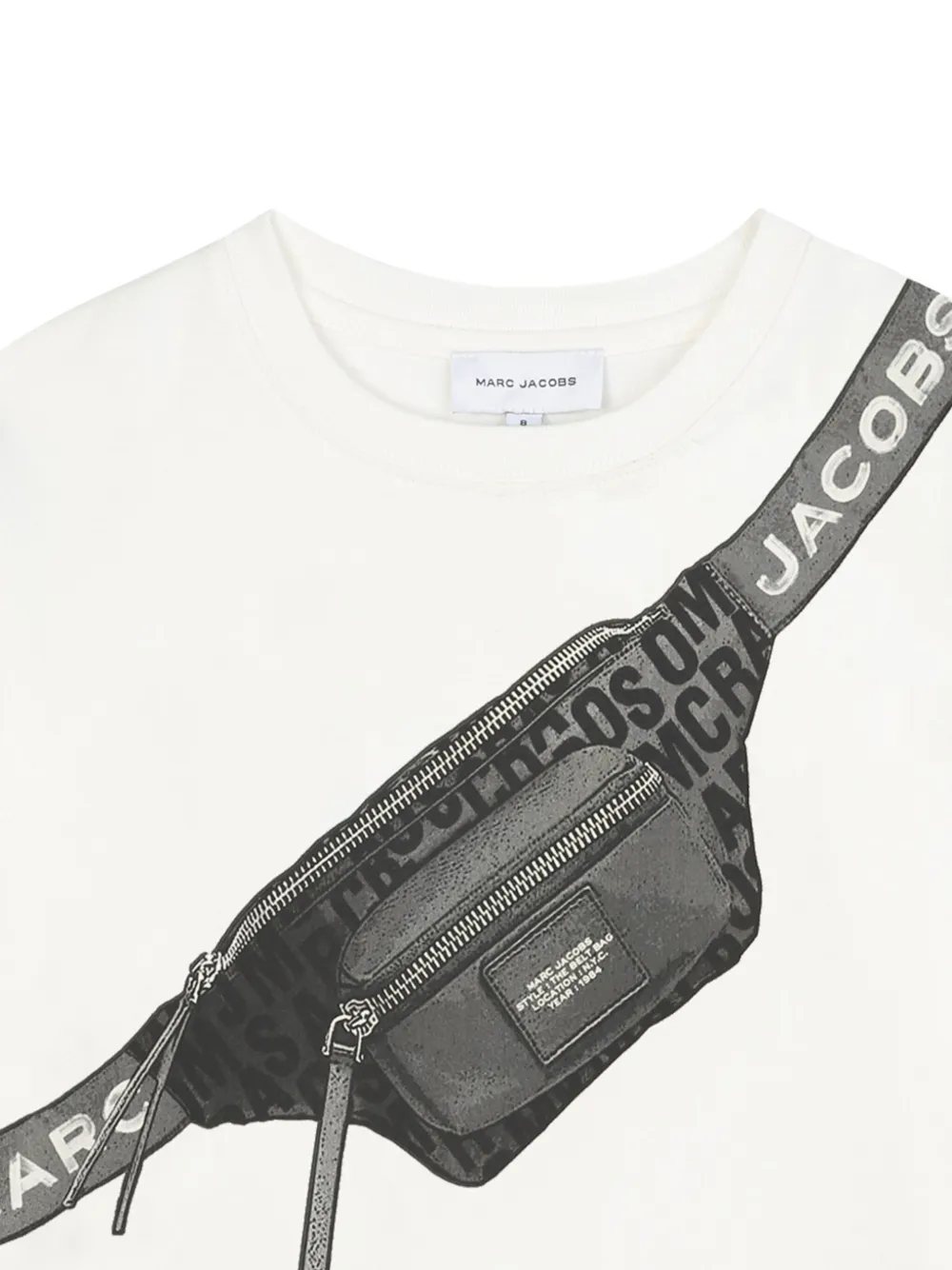Marc Jacobs Kids T-shirt met lange mouwen en trompe l'oeil-print Wit