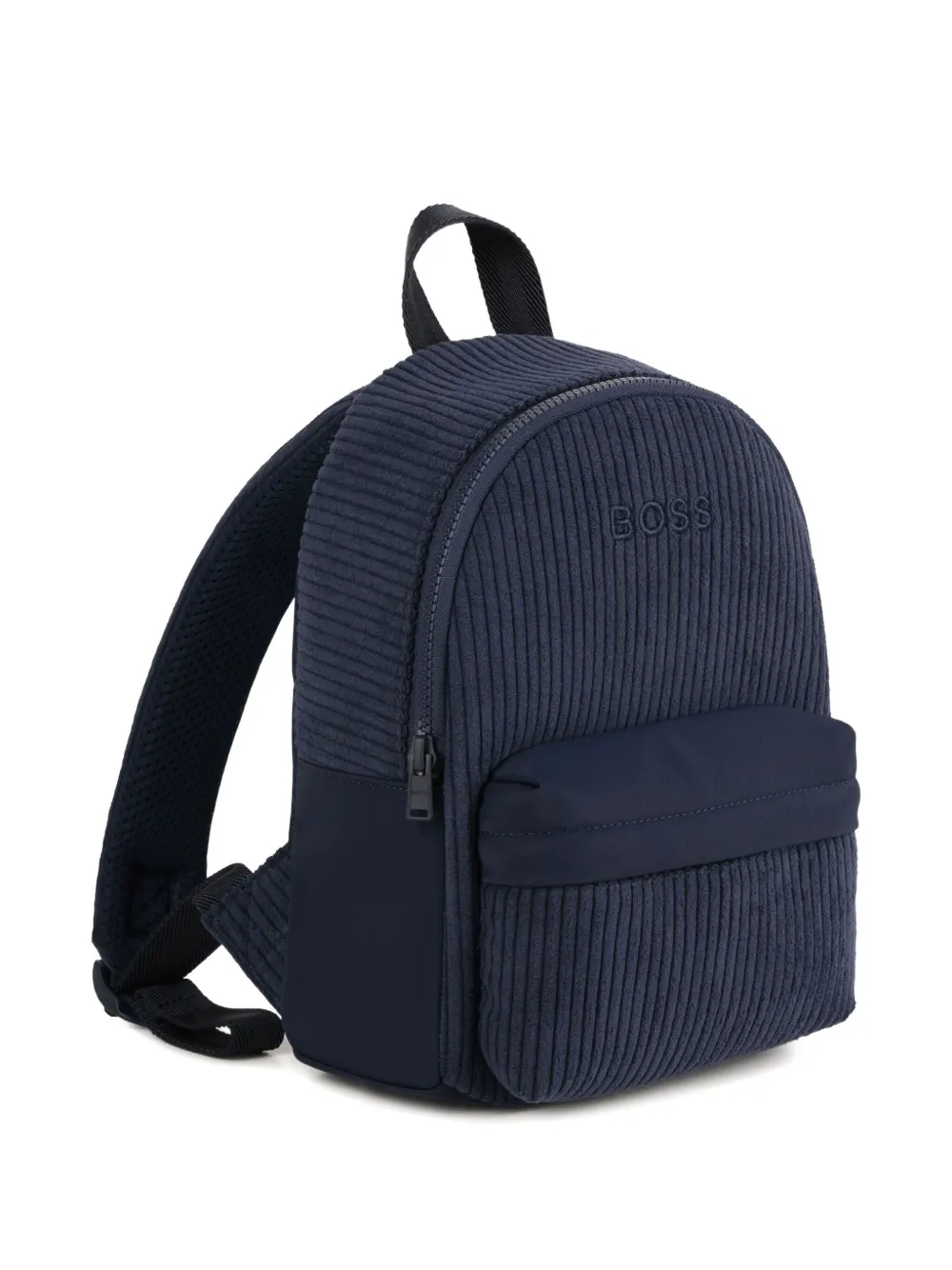 BOSS Kidswear Ribfluwelen rugzak Blauw