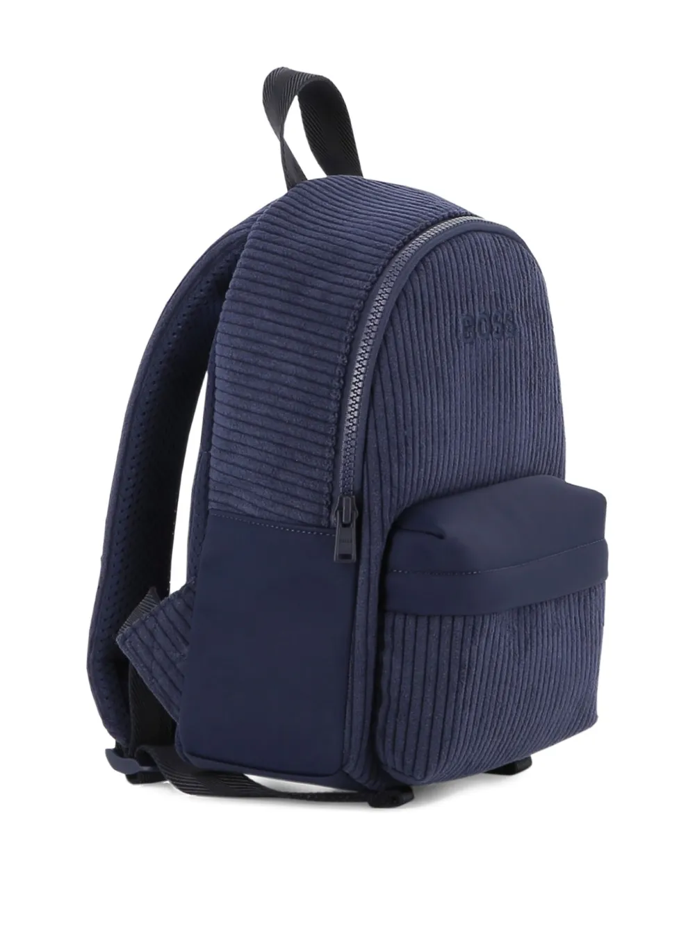BOSS Kidswear Ribfluwelen rugzak Blauw
