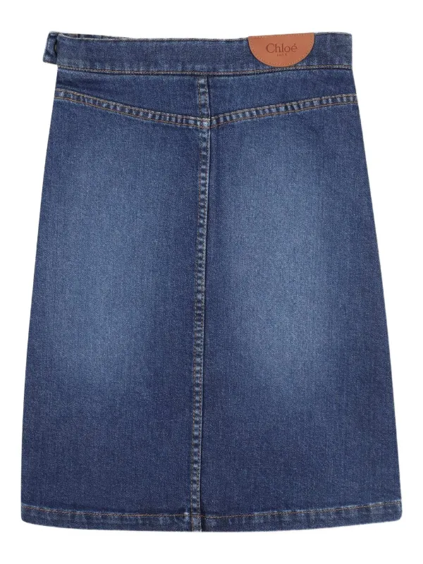 Chloé Kids デニムスカート | ブルー | FARFETCH JP