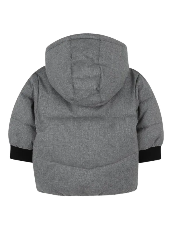 BOSS Kidswear フーデッド パデッドジャケット | グレー | FARFETCH JP