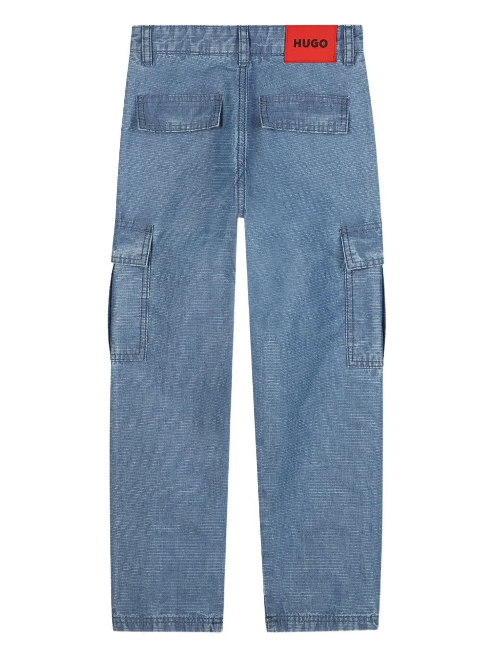 HUGO KIDS Katoenen cargo jeans Blauw
