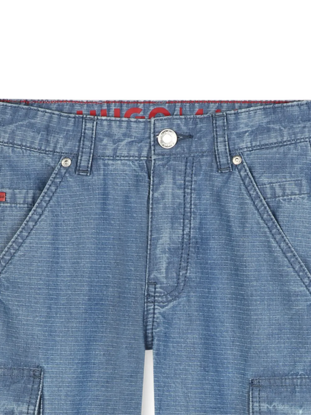 HUGO KIDS Katoenen cargo jeans Blauw