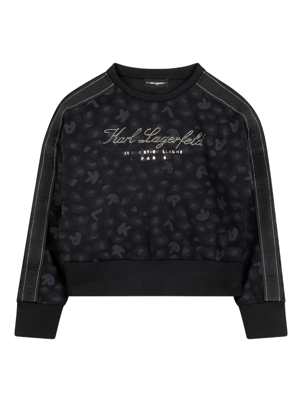 Karl Lagerfeld Kids Sweater met logo van studs Zwart