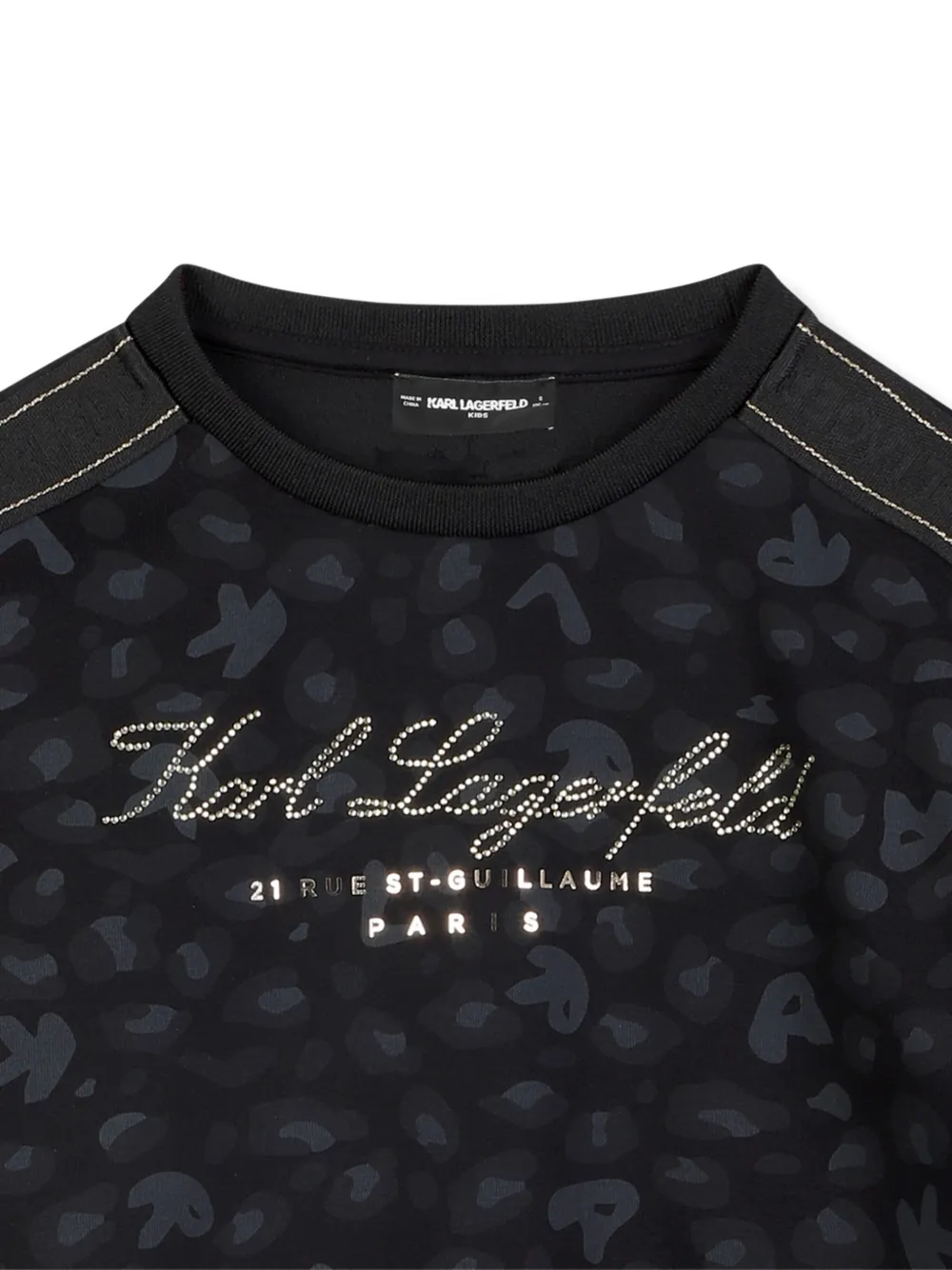 Karl Lagerfeld Kids Sweater met logo van studs Zwart