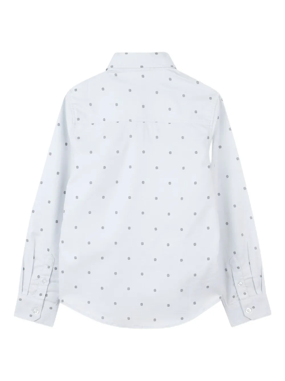 BOSS Kidswear Button-up shirt met stippen Blauw