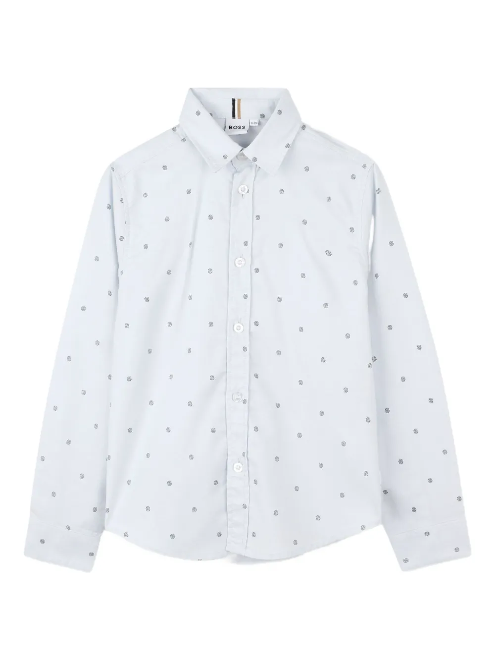 BOSS Kidswear Button-up shirt met stippen Blauw