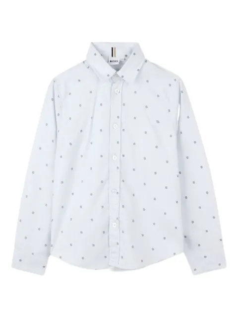 BOSS Kidswear polka-dot button-up shirt