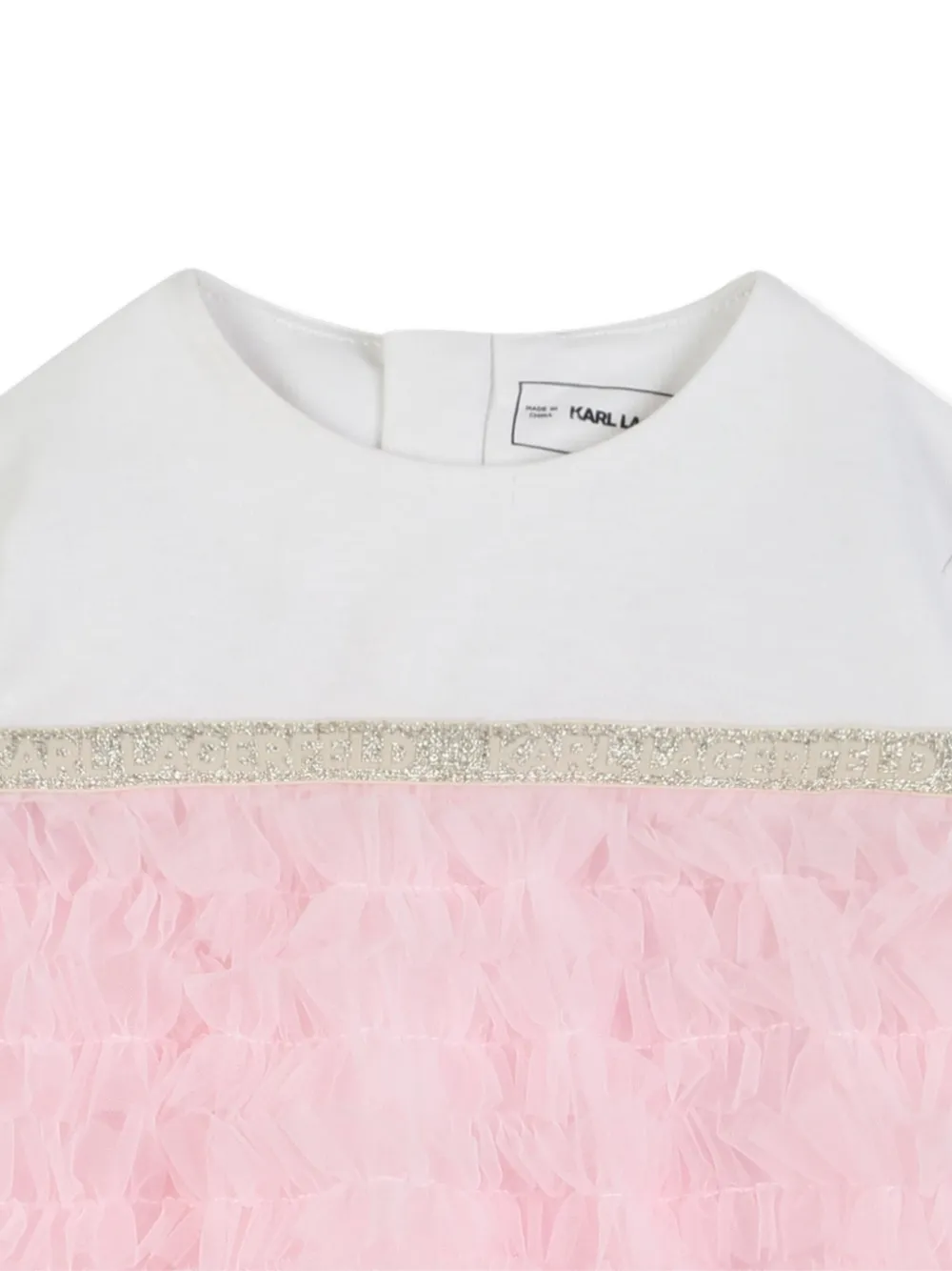 Karl Lagerfeld Kids Tulen jurk Wit