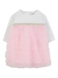 Karl Lagerfeld Kids ruffled tulle dress - White