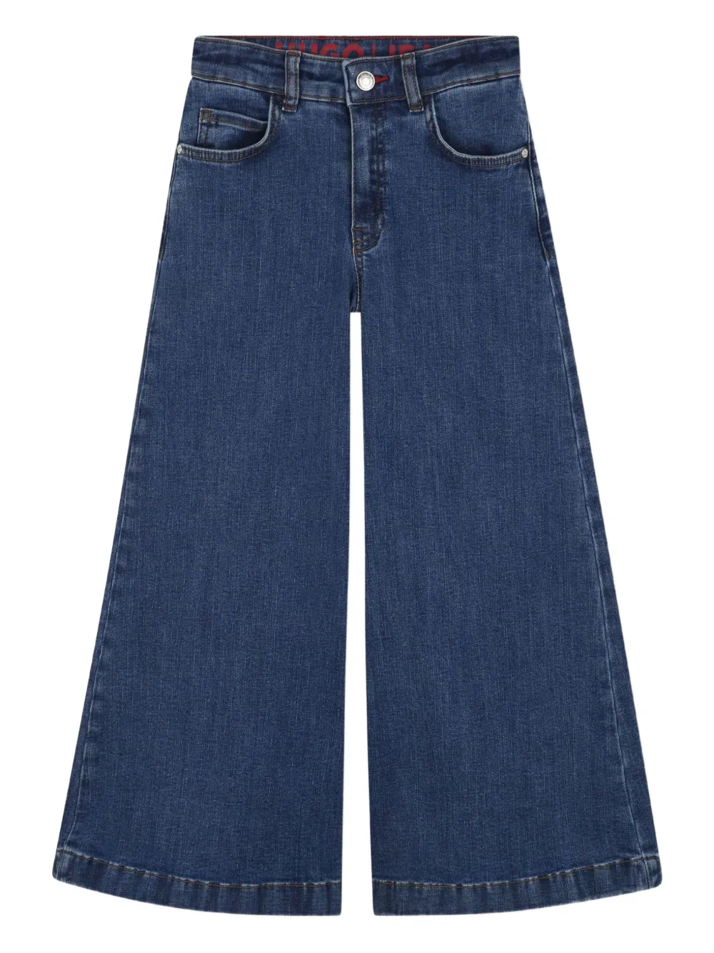 HUGO KIDS Jeans met logopatch Blauw