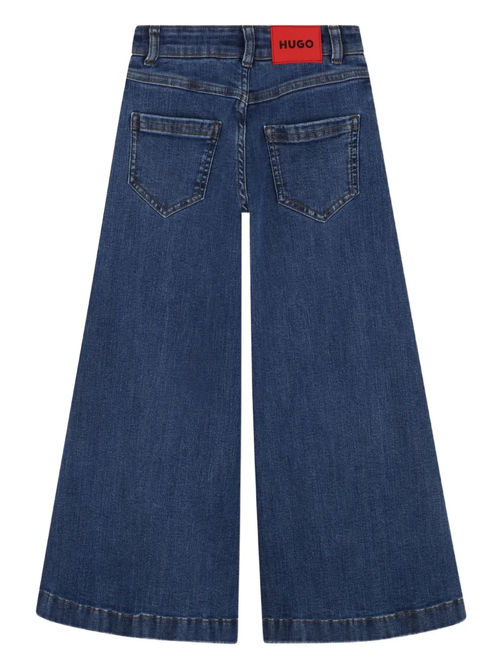 HUGO KIDS Jeans met logopatch Blauw