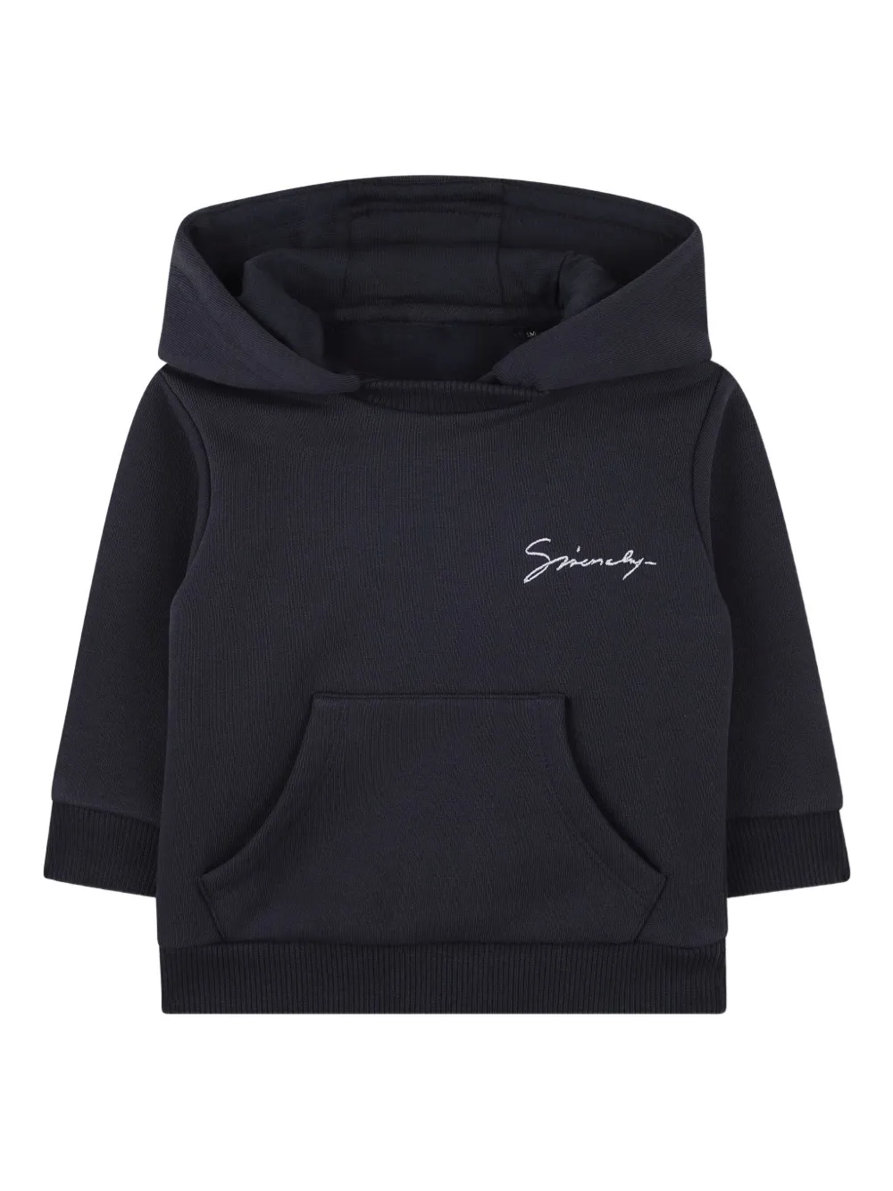 Givenchy Kids Felpa con ricamo e cappuccio - Blu