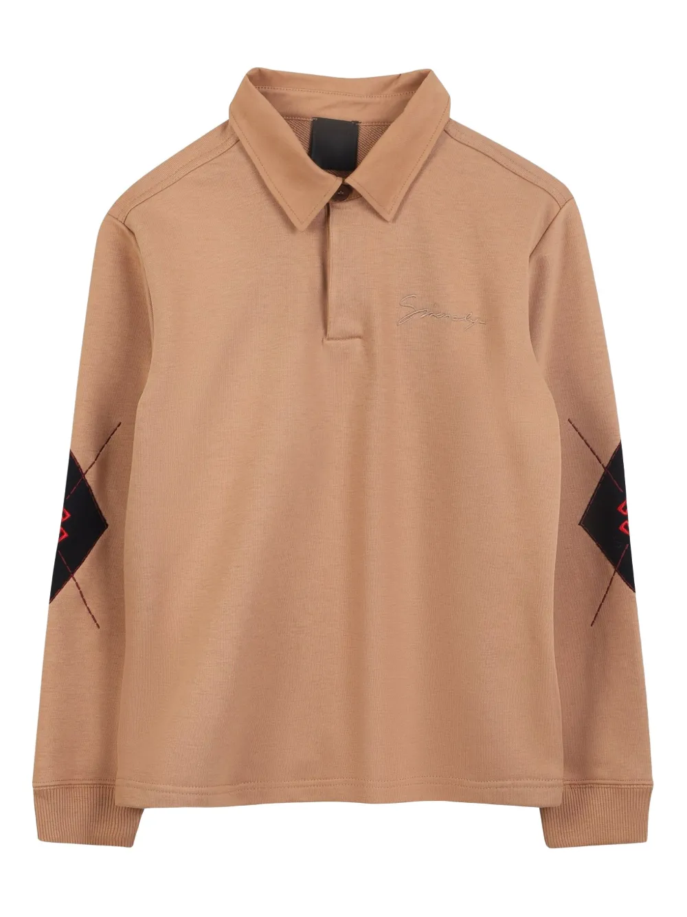 Givenchy Kids Poloshirt met borduurwerk Beige
