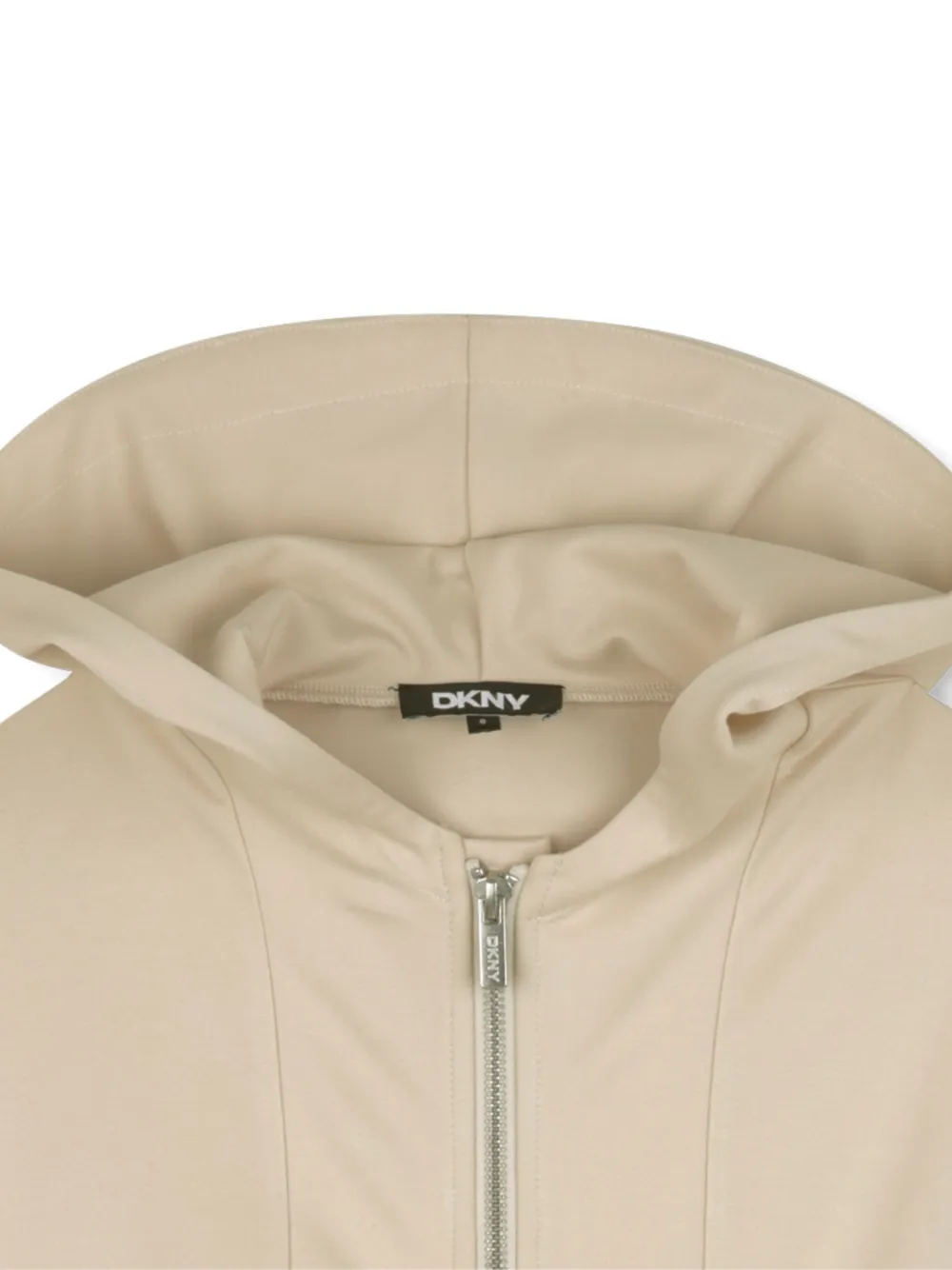 Dkny Kids Hoodie met rits Beige
