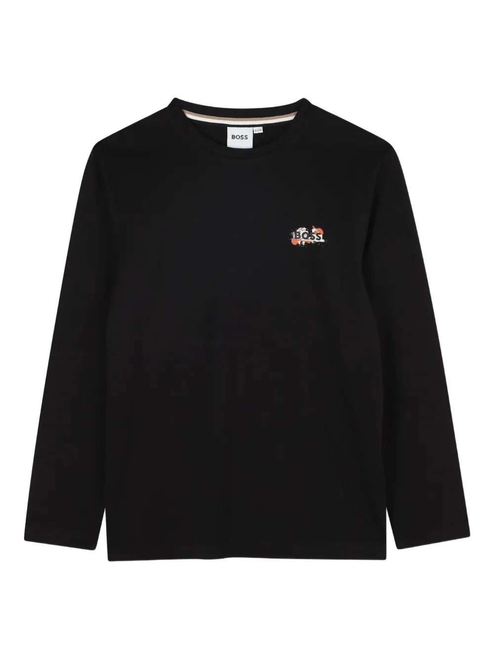 BOSS Kidswear T-shirt met geborduurd logo Zwart