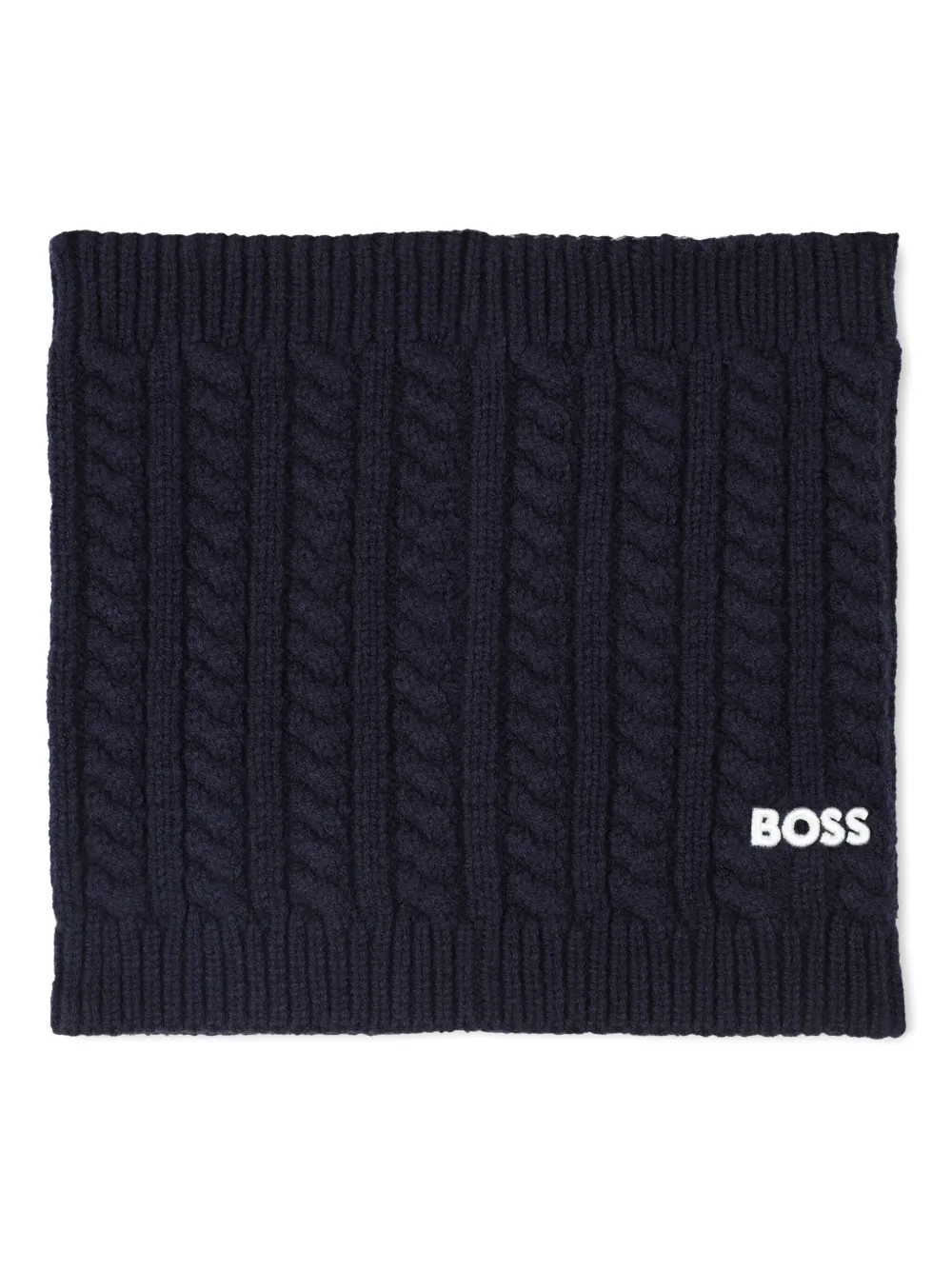 BOSS Kidswear Kabelgebreide nekwarmer Blauw