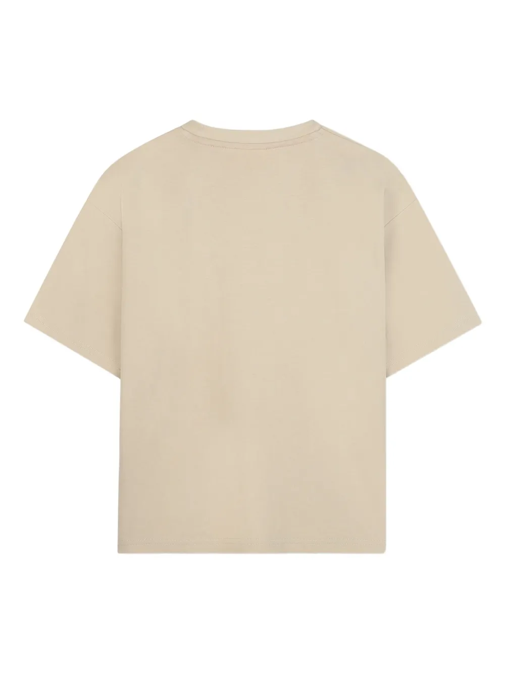 HUGO KIDS Geribbeld T-shirt met logopatch Beige