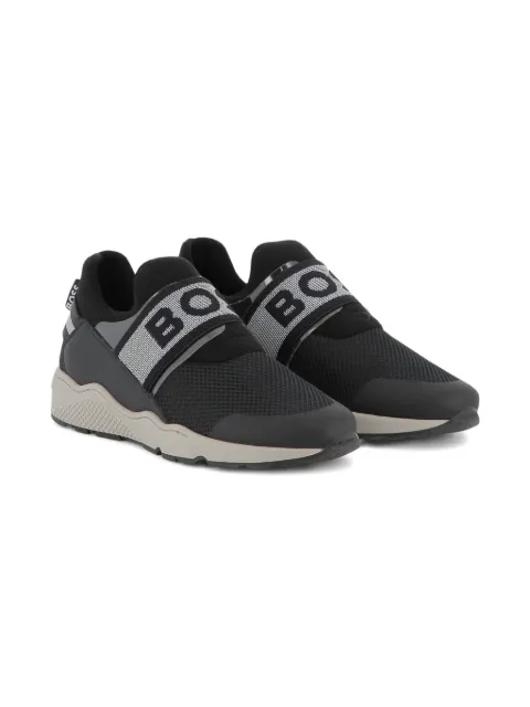 BOSS Kidswear mesh-panel slip-on sneakers