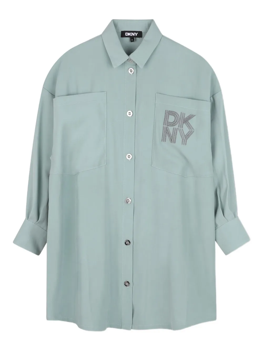 Dkny Kids Button-up jurk Blauw