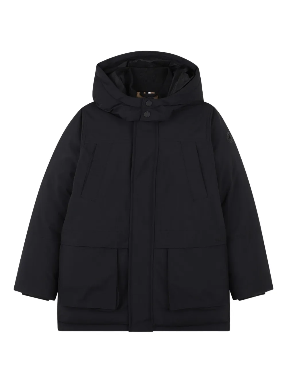 BOSS Kidswear Parka met capuchon Zwart