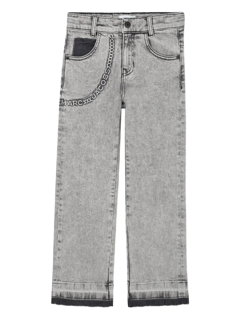 Marc Jacobs Kids Jeans con stampa logo - Grigio