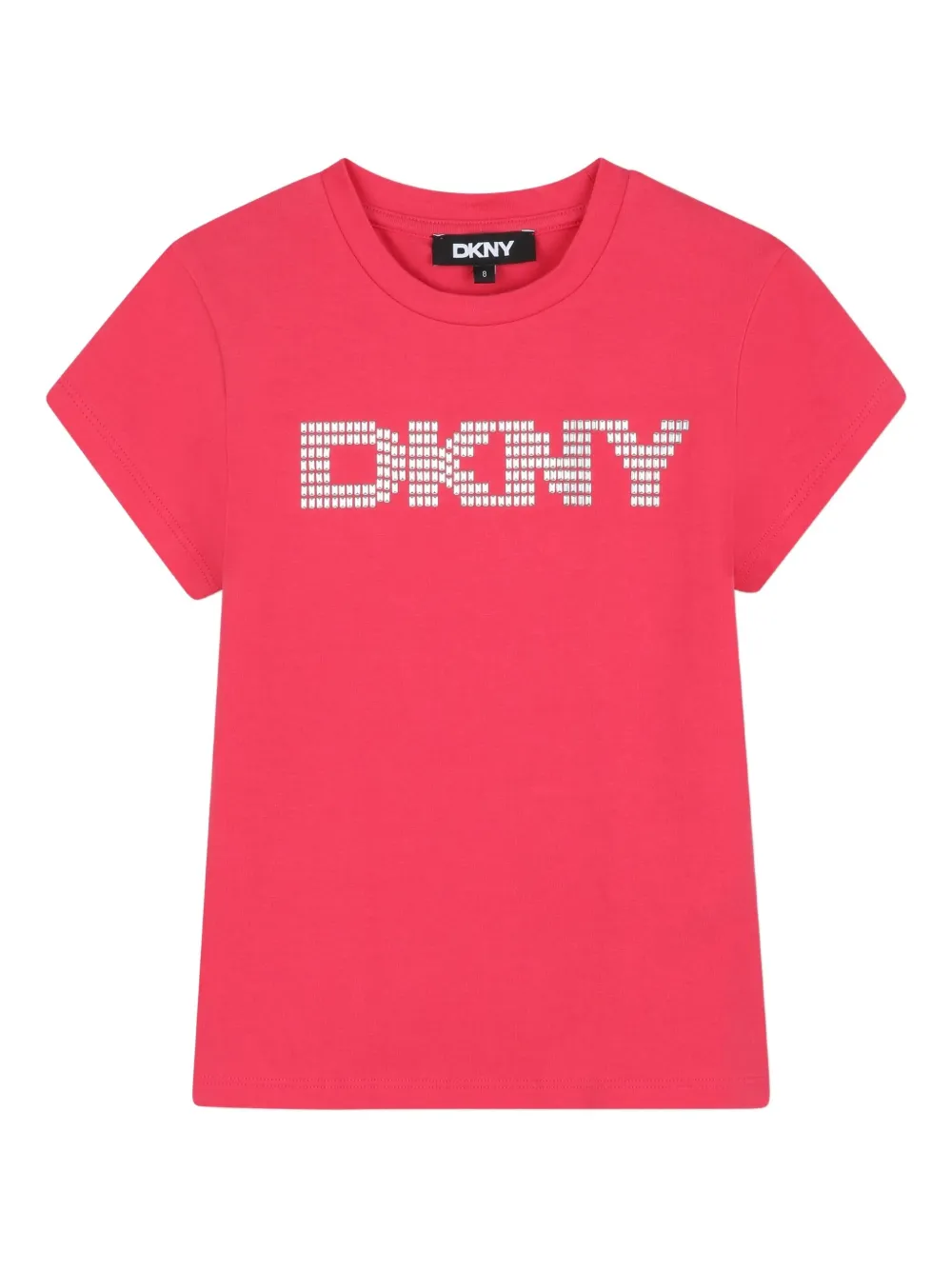 Dkny Kids T-shirt met logo studs Roze