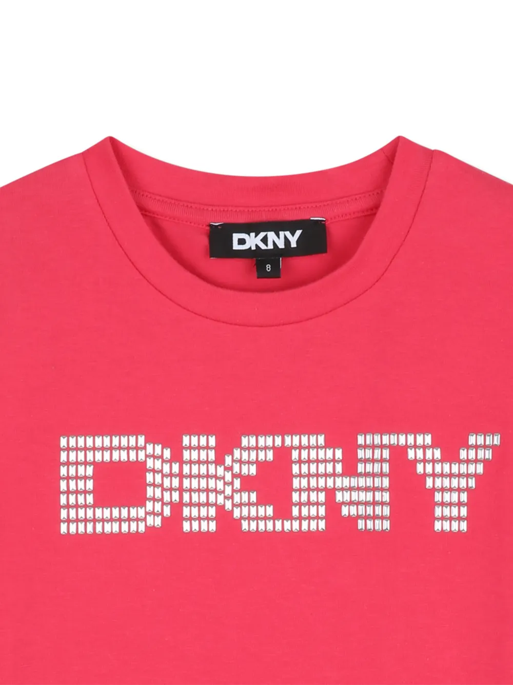 Dkny Kids T-shirt met logo studs Roze