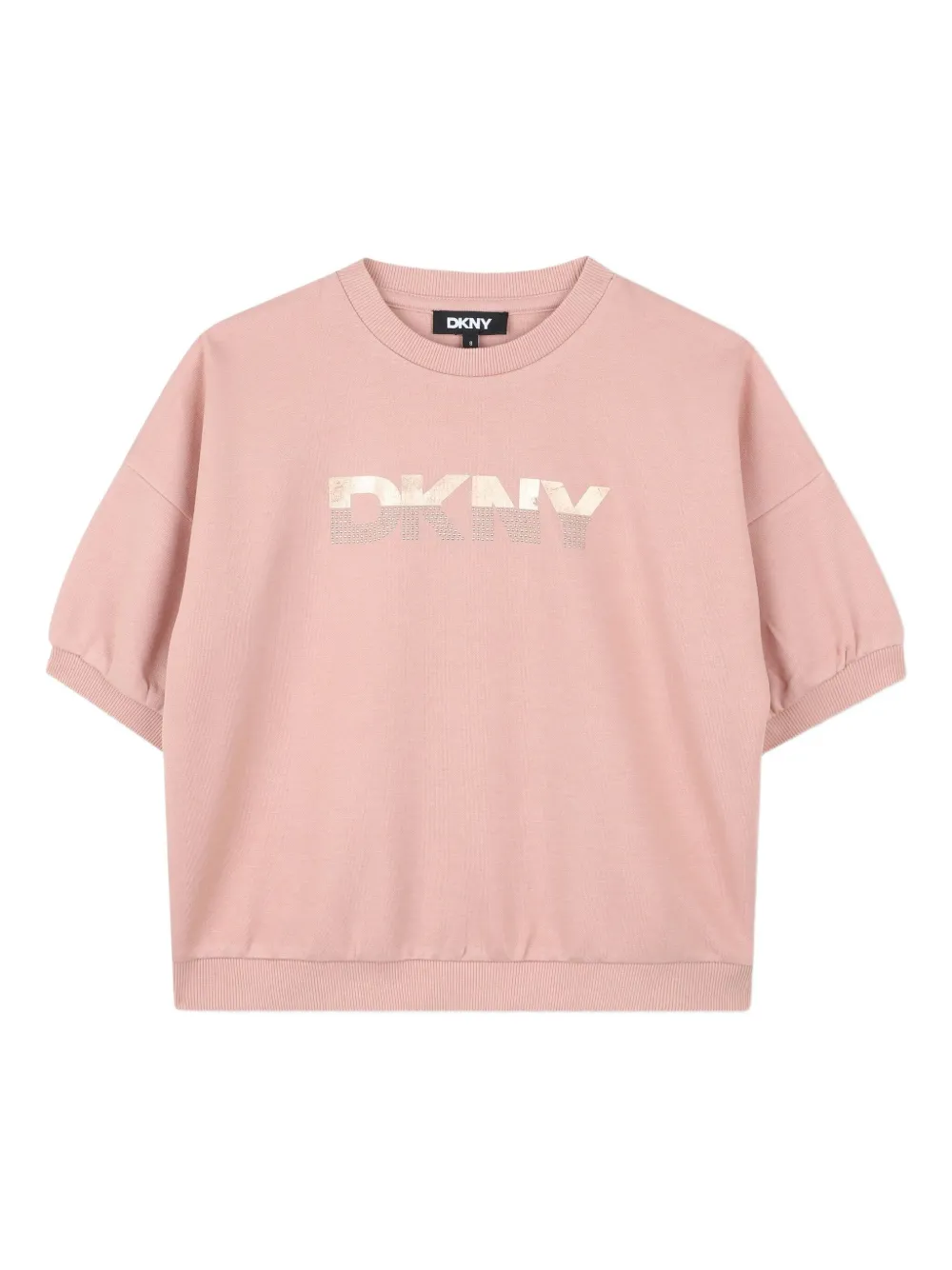 Dkny Kids T-shirt met logoprint Roze