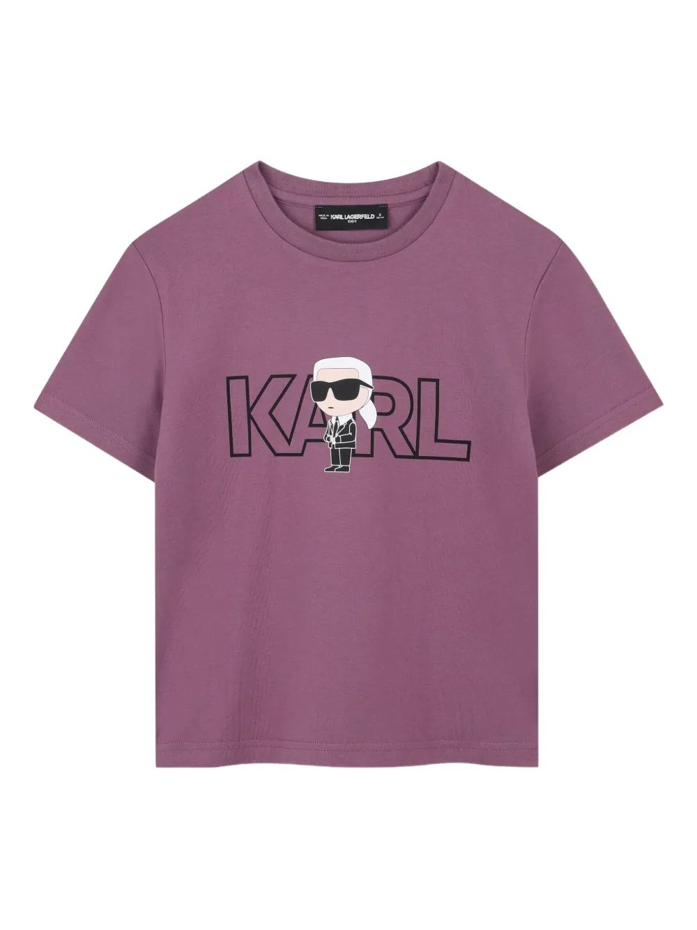 Karl Lagerfeld Kids T-shirt met grafische print Paars