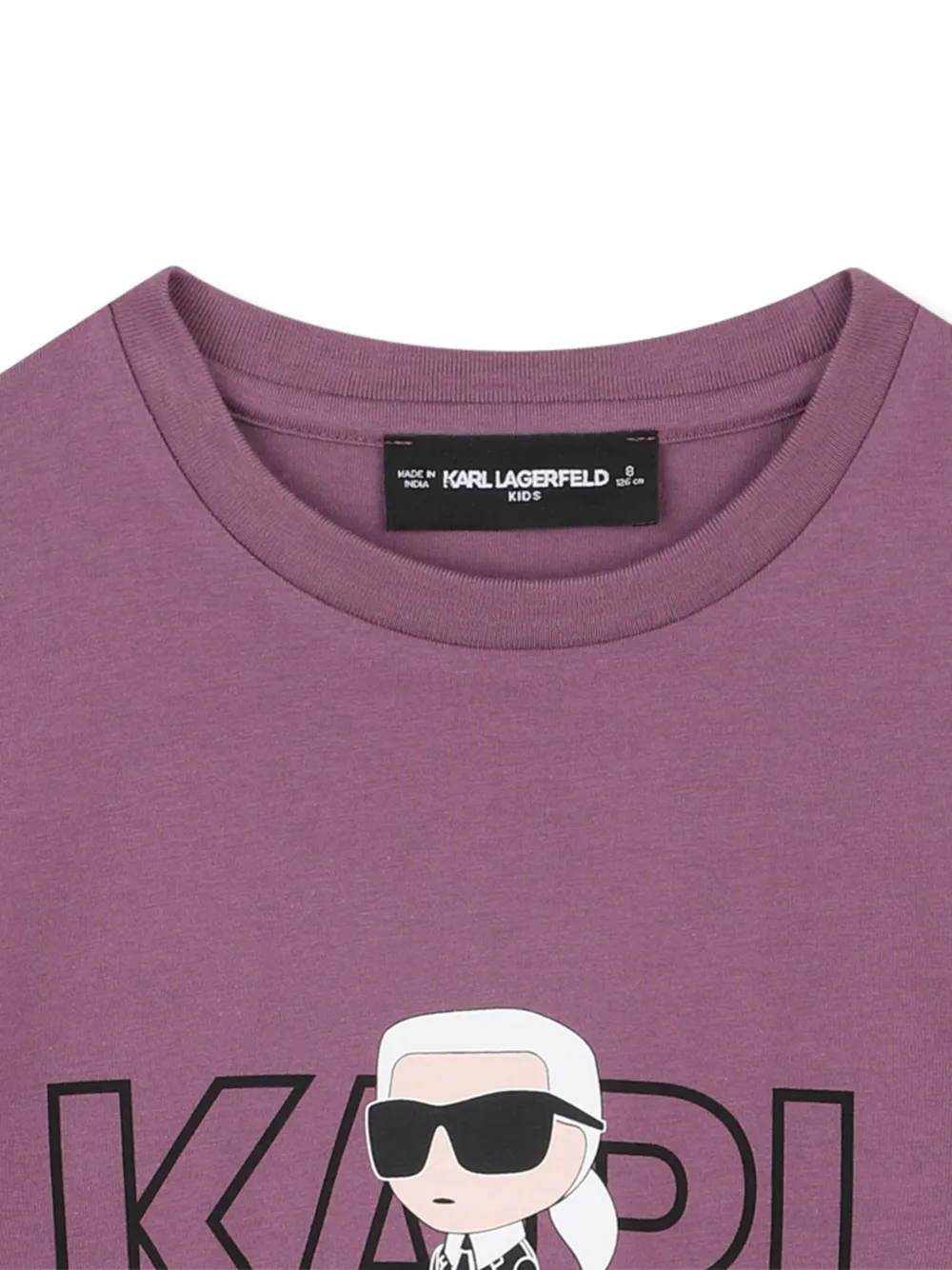 Karl Lagerfeld Kids T-shirt met grafische print Paars