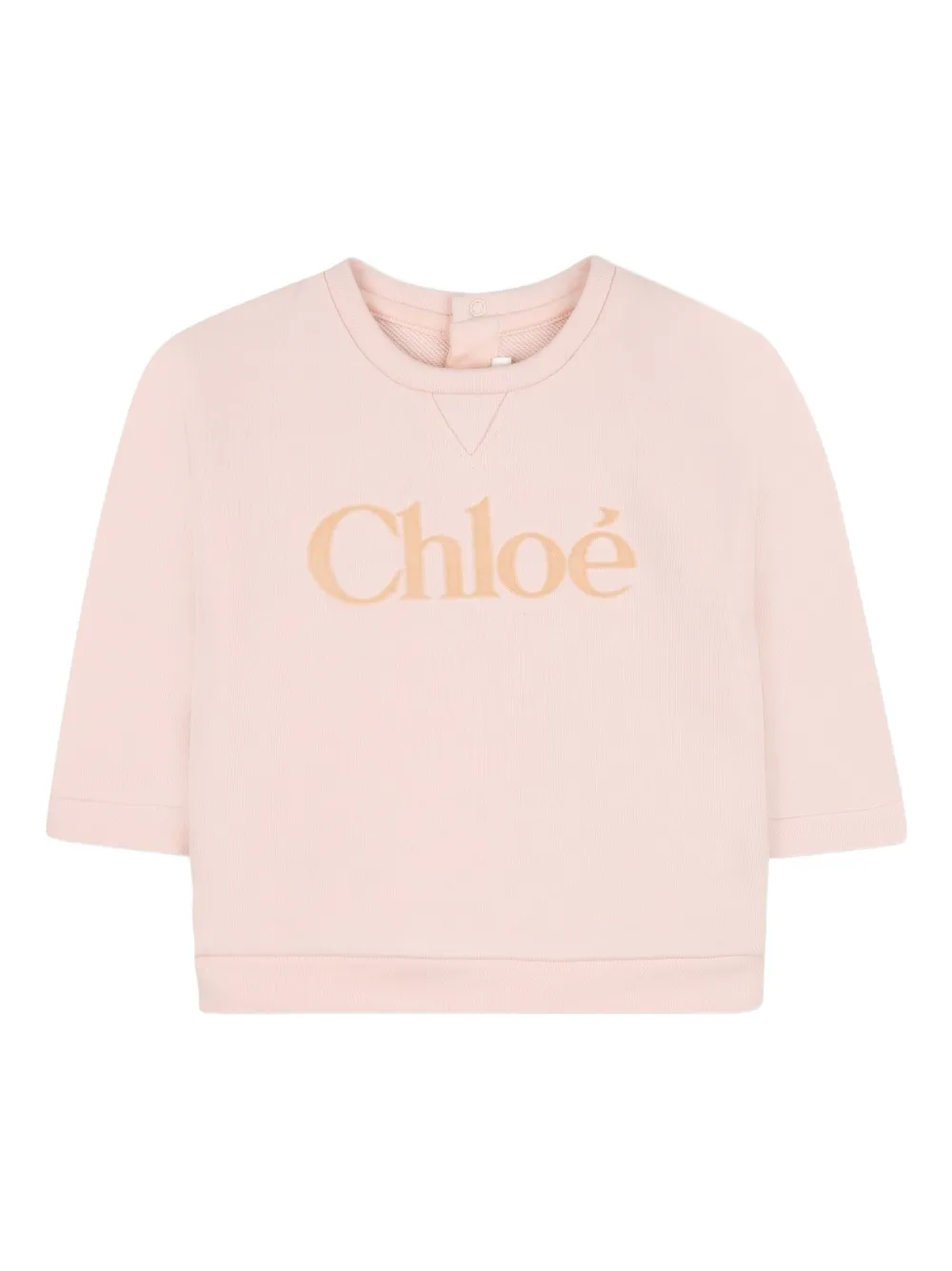 Chloé Kids T-shirt met logoprint Roze