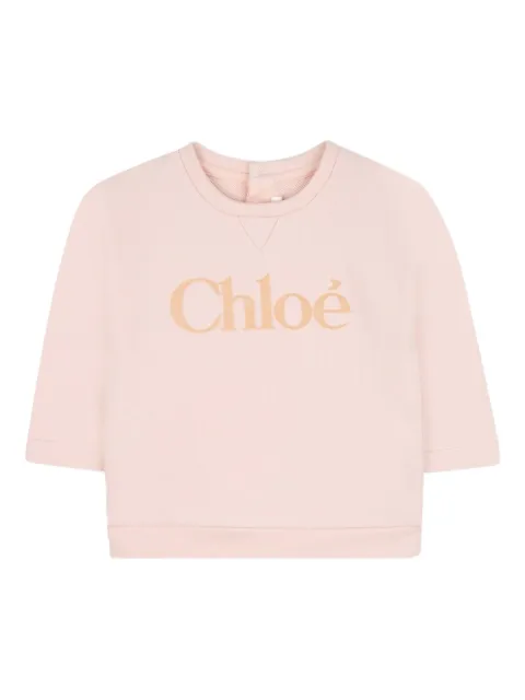 Chloé Kids تيشيرت بطبعة شعار الماركة
