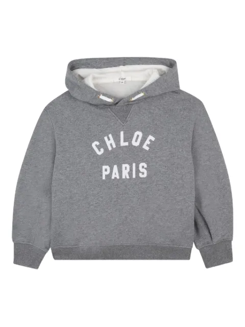Chloé Kids logo-print hoodie