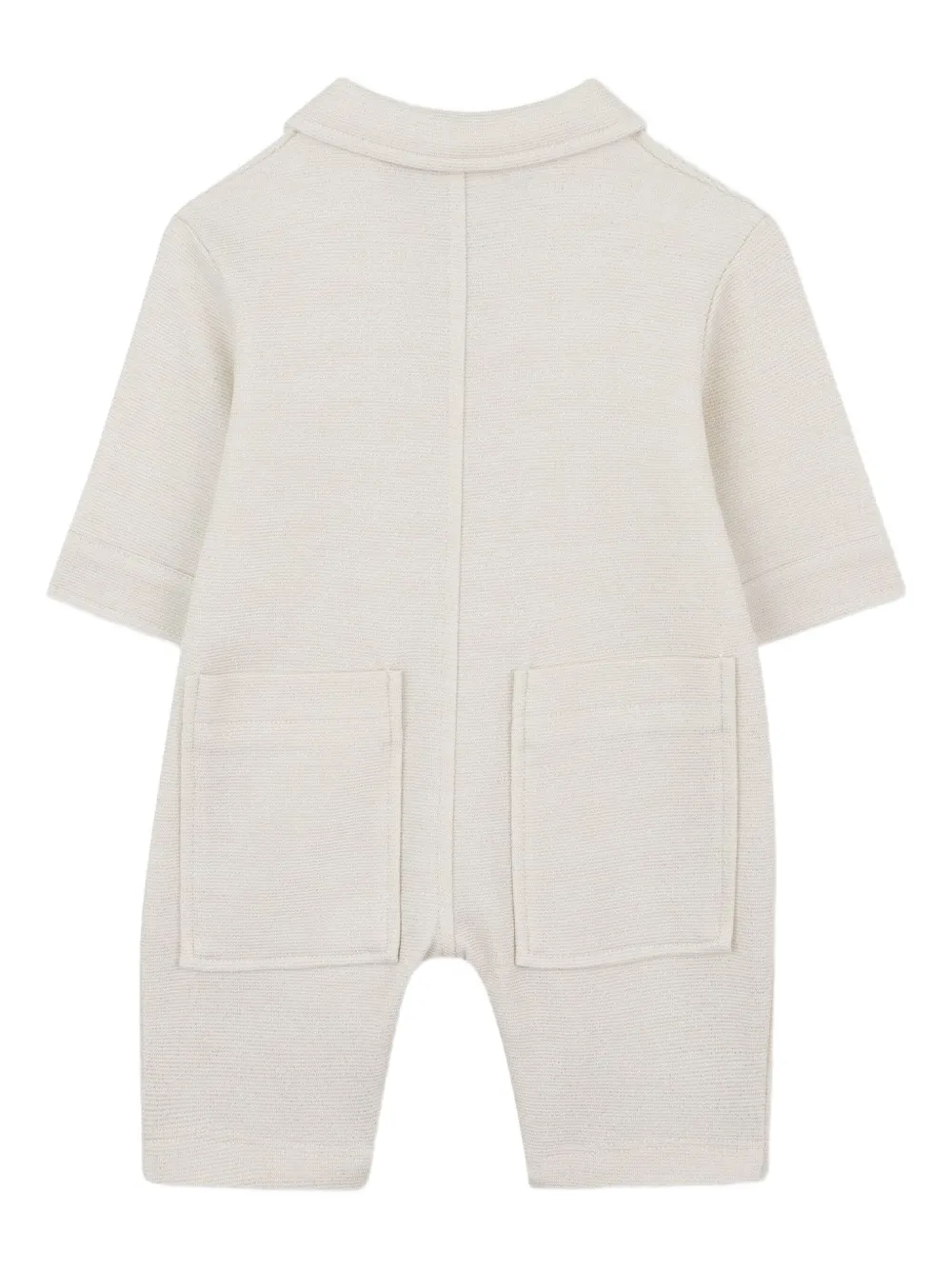 BOSS Kidswear Polo playsuit met zakken Beige