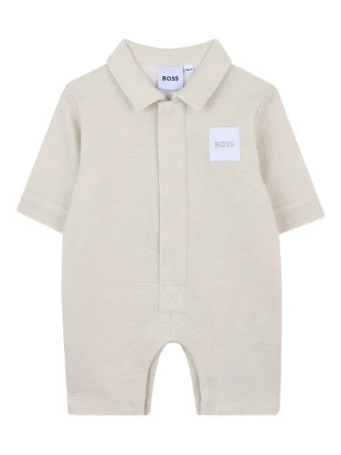 BOSS Kidswear pocketed polo playsuit