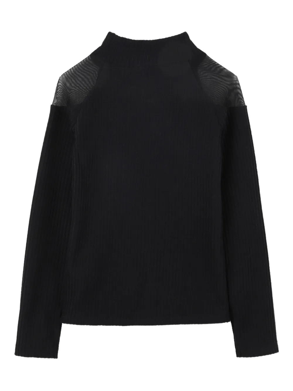 Dkny Kids Top met doorzichtige vlakken en hoge hals Zwart