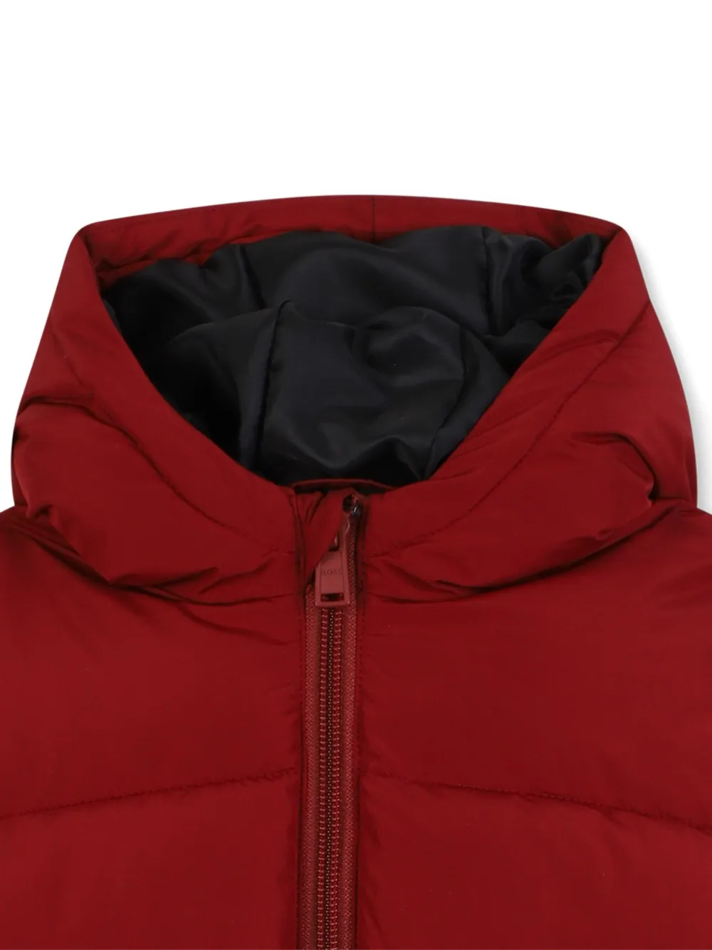 BOSS Kidswear Donsjack met capuchon Rood