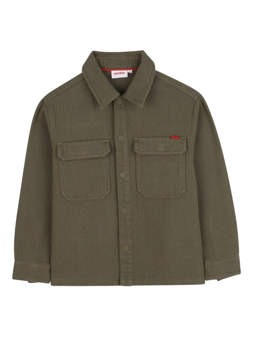 HUGO KIDS Ribfluwelen shirt Groen