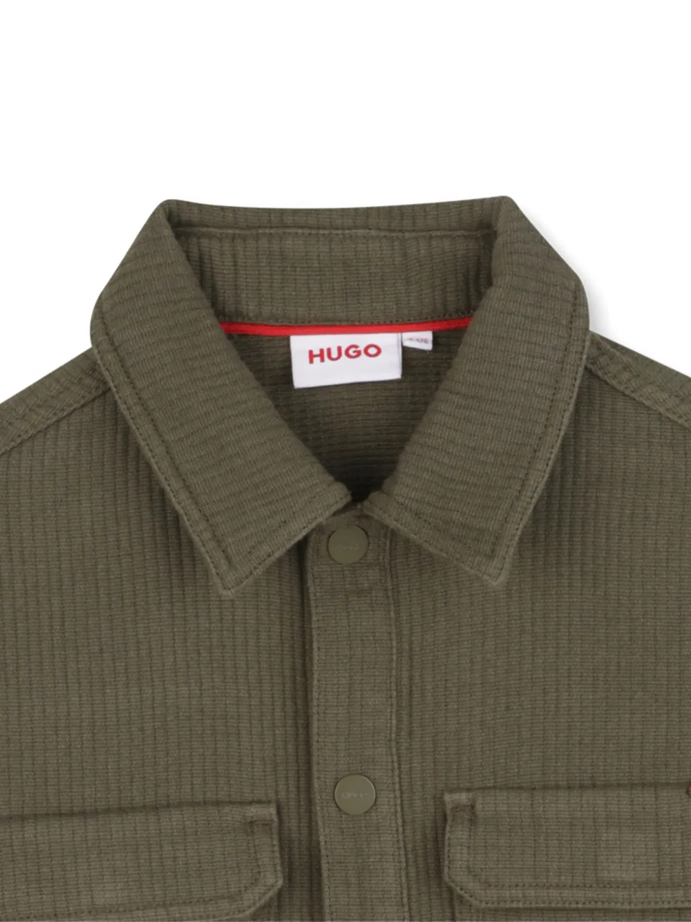 HUGO KIDS Ribfluwelen shirt Groen