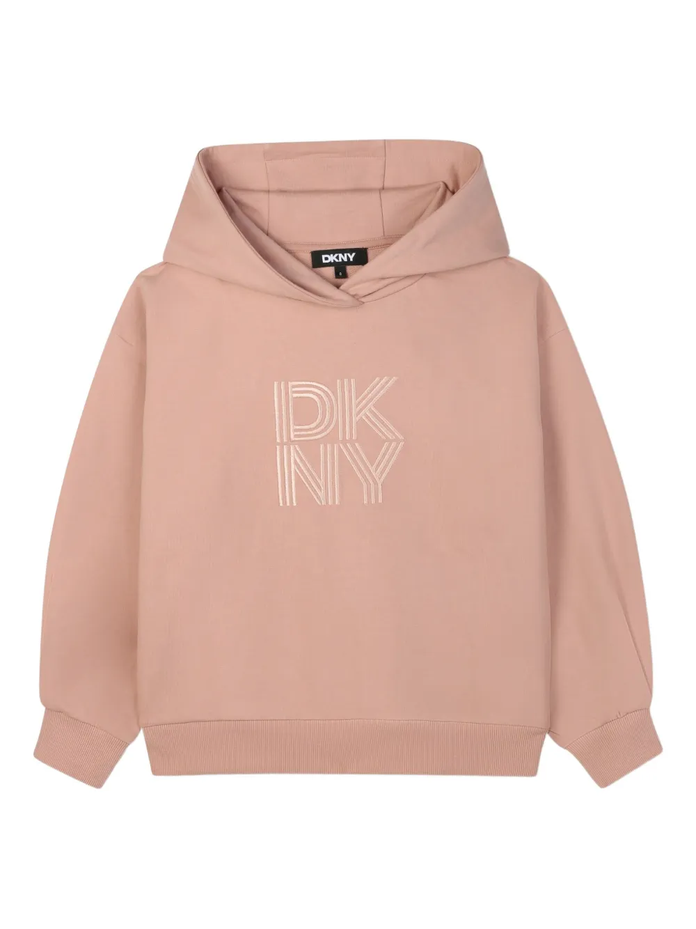 Dkny Kids Hoodie met geborduurd logo Roze